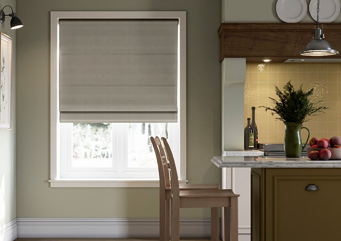 Shima Faux Silk, Pewter - Twist&Fit Roman Blind - Image 3